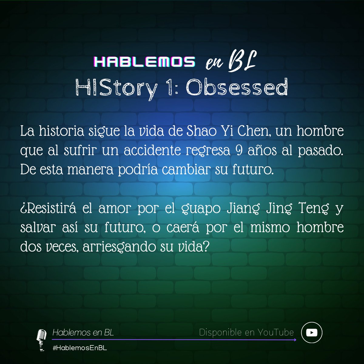 HablemosenBL's tweet photo. #History1Obsessed 4 episodios de 22 min cada uno. https://t.co/jBxXlGGlIr