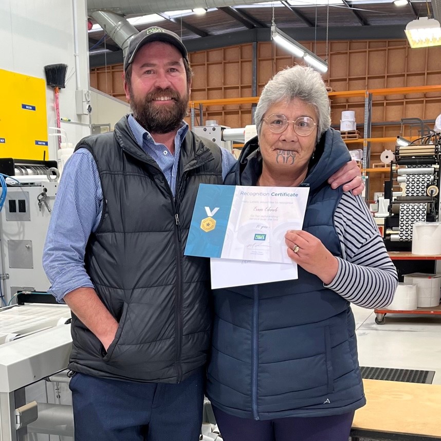 hally_labels's tweet photo. ⭐️⭐️ Congratulations to Chris and Erana for celebrating their 20 and 10 year anniversaries at Hally Labels - what an amazing achievement! ⭐️⭐️ https://t.co/6YlOuGPZF4