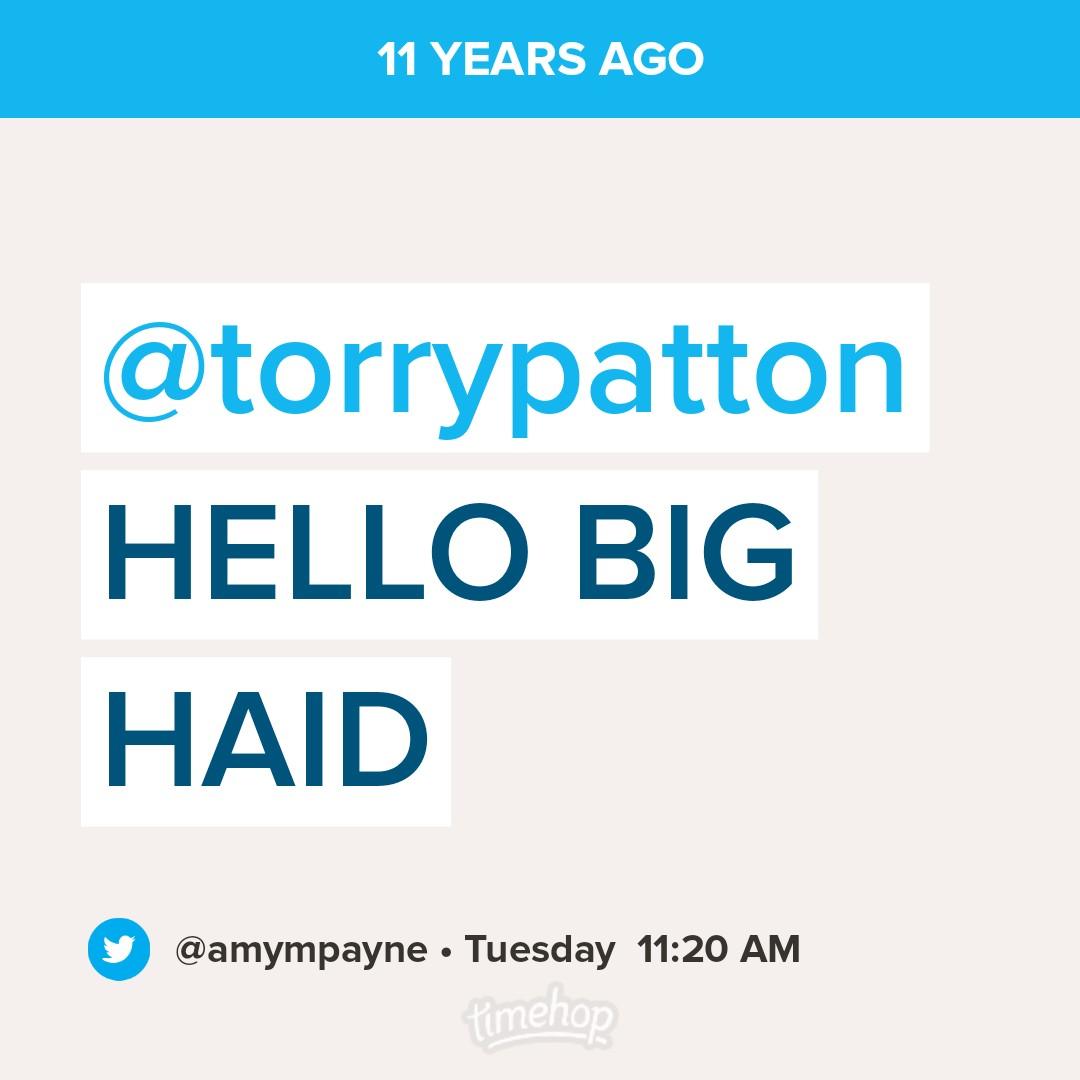 amympayne's tweet photo. @torrypatton never gets old https://t.co/iBYu7rfHhs