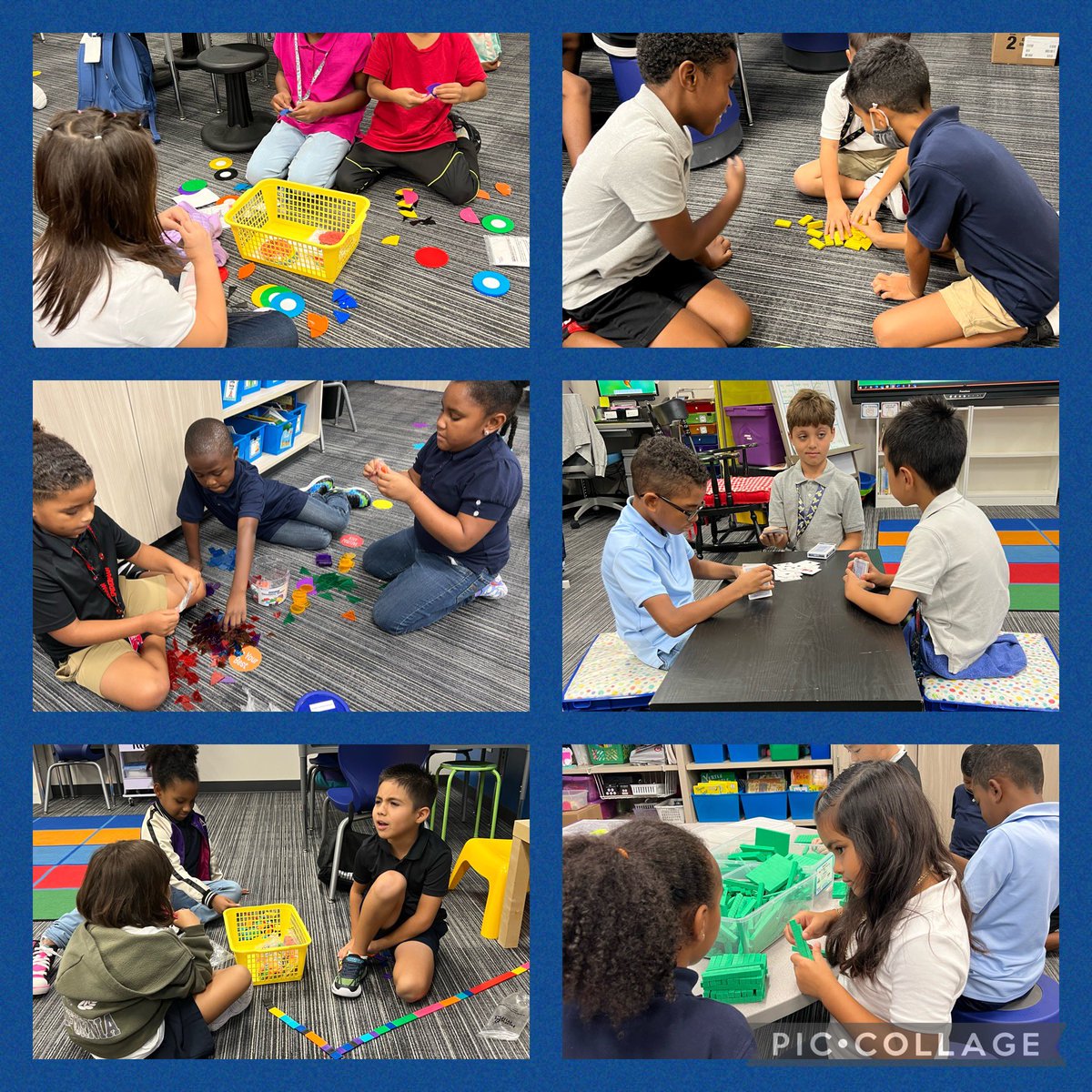 Exploring all the new math manipulatives that were dropped off in our room!  <a href="/MPEKnights/">Maxine Phelan Elementary</a> #newschoolnewstuff #phelanelite