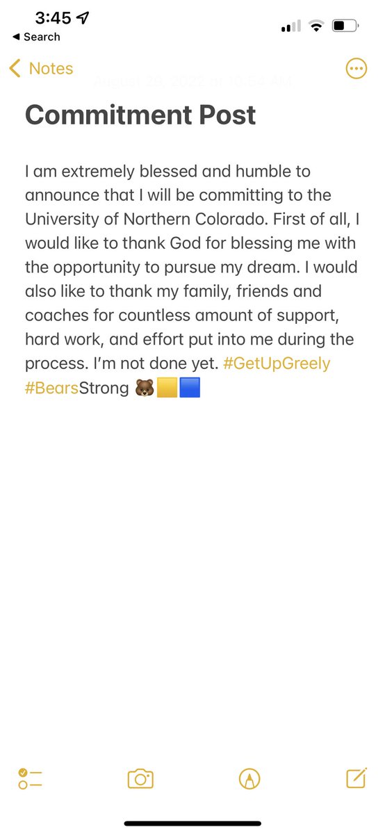_brandonsanchz's tweet photo. I’m staying home ! Thank you @UNC_BearsBSB for the opportunity to pursue my childhood dream. I’M NOT DONE YET🟨🐻🟦 #Committed @USAPrimeNat @CoachScott11 @OfficialLegac16  @ironworks_ @joco_strength https://t.co/NMgV5h5fnL