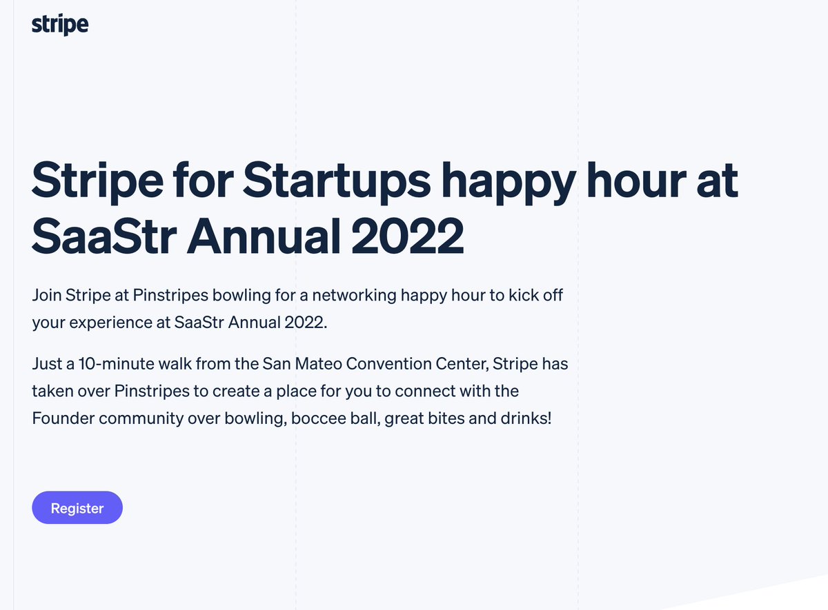 Join <a href="/stripe/">Stripe</a> + <a href="/saastr/">SaaStr.ai</a> for a great happy hour at SaaStr Nights at Annual on Sep 13!

Sign up here -> stripehappyhouratsaastr.splashthat.com