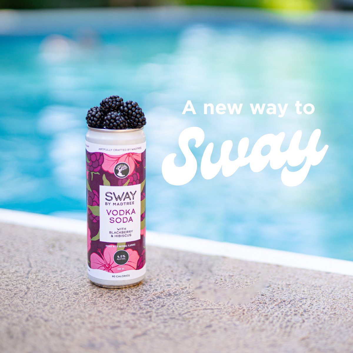 Say hello to Blackberry &amp; Hibiscus Sway by MadTree. Artfully crafted and bursting with flavor, the newest vodka soda is still only 90 calories, zero sugar, and gluten-free. Look for it on store shelves starting Monday, 9/5 throughout Cincinnati, Dayton, and Northern Kentucky.