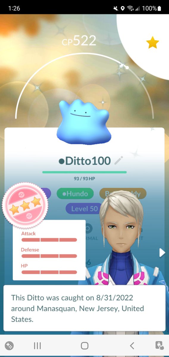 EthanPollack5's tweet photo. Shundo Ditto finally
#MYSTIC7
#PokemonGOApp https://t.co/p2CDZhbPLe