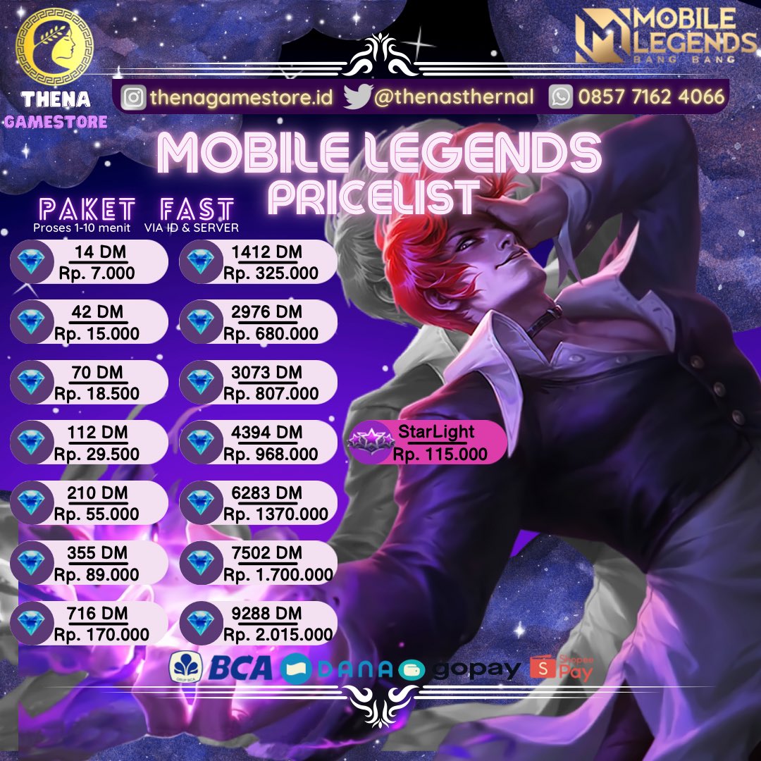 Thena || Jual Diamond ML • top up game tweet media