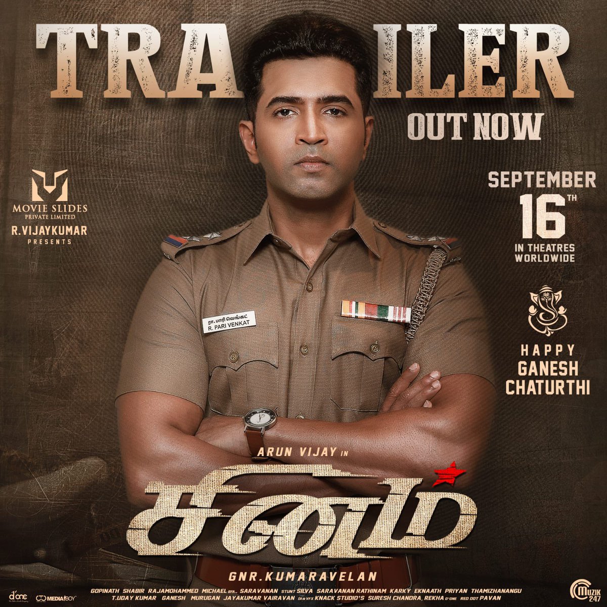 iam_RaviMohan's tweet photo. Intrigued &amp; happy! @arunvijayno1 at his best 👍🏼
#Sinam Trailer💥 God bless. 
▶️ https://t.co/ge5R2BDcyl
#SinamfromSept16 

@MSPLProductions @gnr_kumaravelan #Vijaykumar #PallakLalwani  @kaaliactor @gopinath_dop  @ShabirMusic @madhankarky  @Muzik247in @DoneChannel1 @CtcMediaboy https://t.co/LU5yM3S3cT