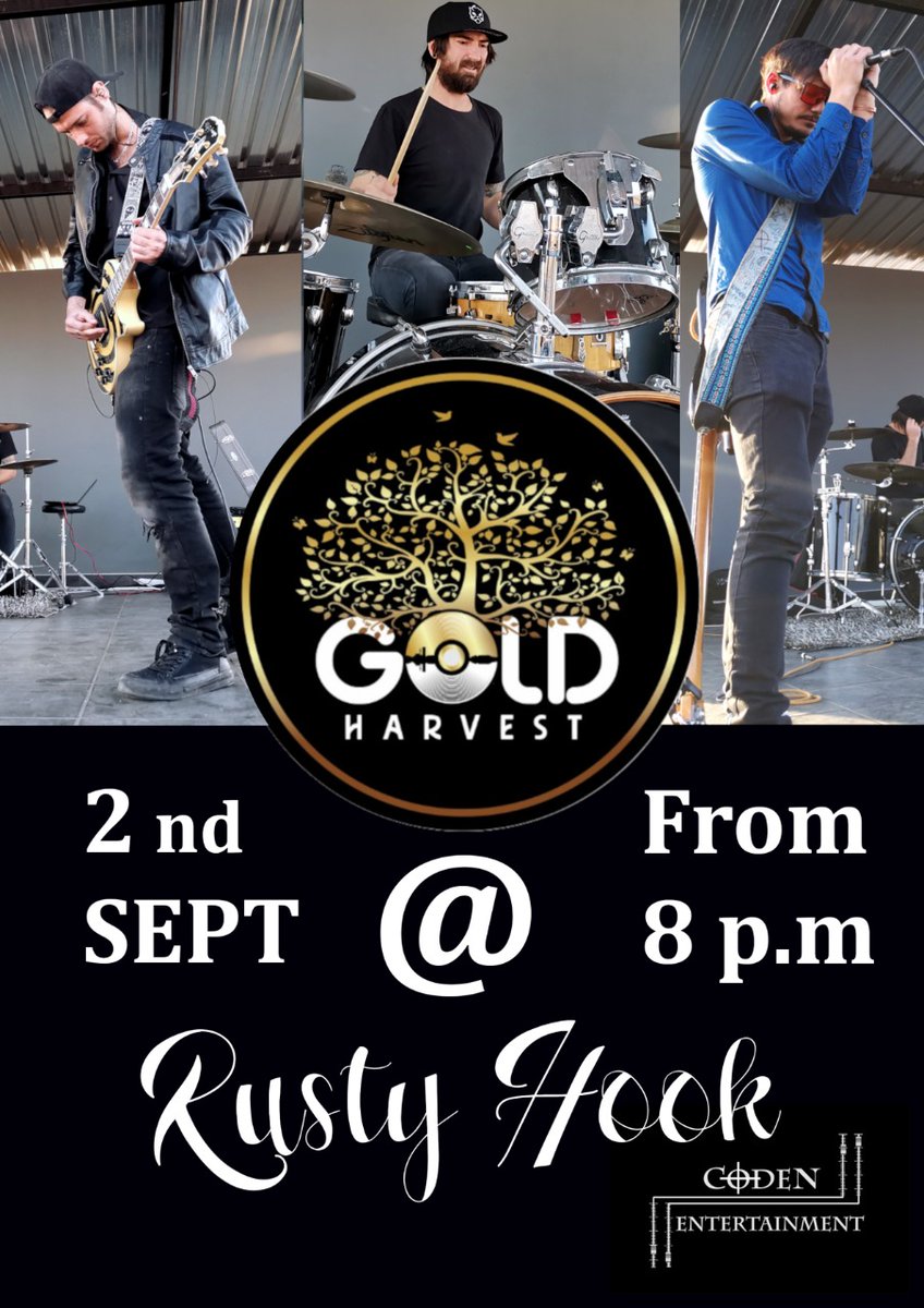 Legend10Film's tweet photo. #goldharvestband at #rustyhookhoneydew this #friday

Pull in for jols and jams.

What is your favorite Rusty Hook moment?

___

#band #saband #music #honeydew #jozi #johannesburg #gauteng #jolburg #sabandscene #CodenEntertainment #coden #friyay #fridayvibes #gig #gigging #vibe https://t.co/4MIfD80EDN
