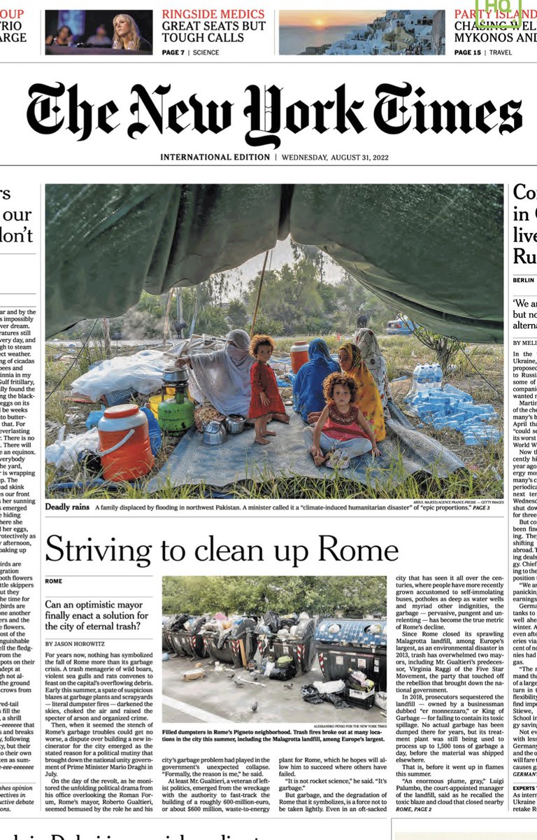 I cassonetti di Roma in prima sul NYT