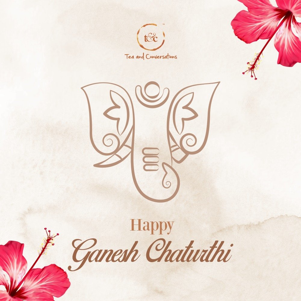 TnC_India's tweet photo. May #LordGanesh fulfill all your #dreams and bless you with #peace and #prosperity. #HappyGaneshChaturthi from T&amp;C!
#ganeshchaturthi #teaandconversations #ganeshutsav #GaneshFestival https://t.co/tkMCZ2KmV2