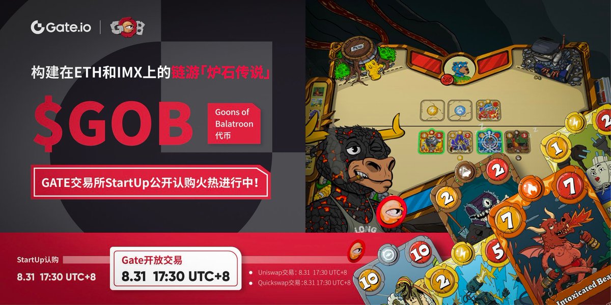 Crypto_He's tweet photo. 抽2⃣️位「10U」 直接发钱！ 🧧

P2E链游「炉石传说」Goons of Balatroon代币 $GOB 首发Gate交易所！

规则：
1⃣关注
@GoonsNft + @balatroon + @seerlabs_crypto 
2⃣加入discord群：https://t.co/AnPN2Cq2ai
3⃣点赞+转推+留下自己加入的Discord用户名
 如SSSS#1314

48H 祝好运 https://t.co/no6gNJS456