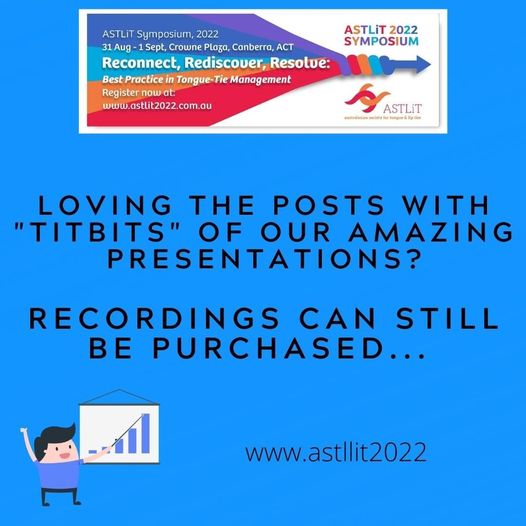 astlitau's tweet photo. Loving the posts with "titbits" of our amazing presentations?

Recordings can still be purchased......

www.astlit2022

#astlit2022 #breastmilk #breastfeeding https://t.co/yzmGcjGnMJ