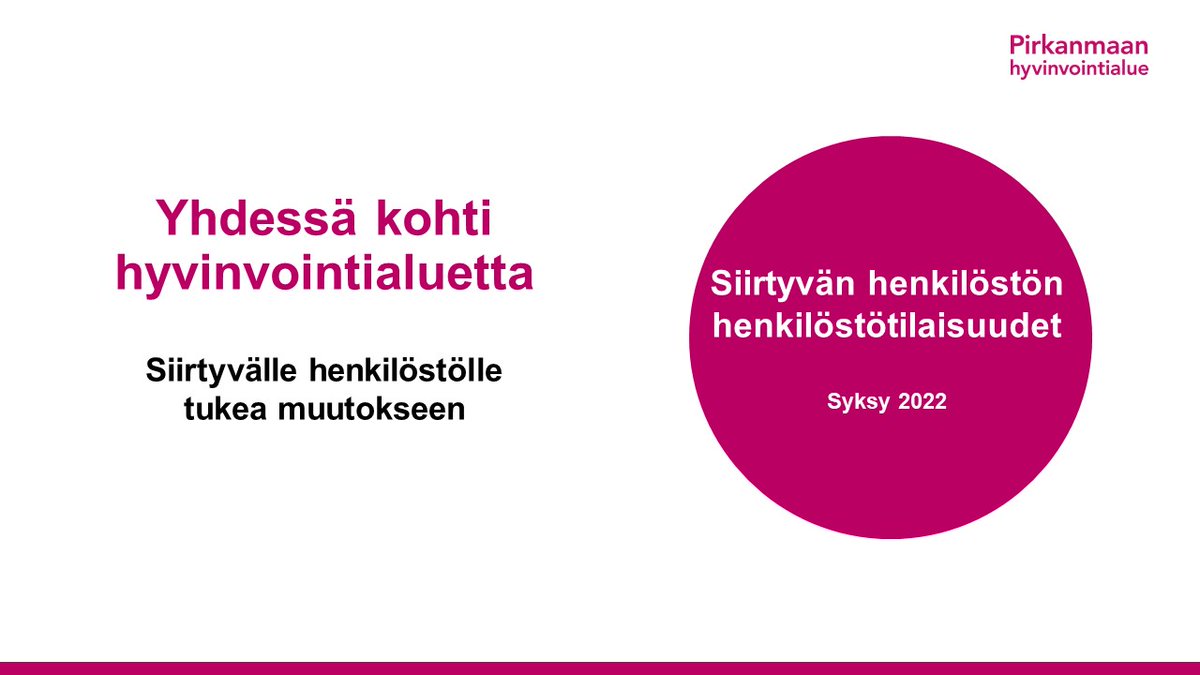 Pirha_fi's tweet photo. Hyvinvointialue järjestää siirtyvälle henkilöstölle tilaisuuksia läpi koko syksyn 2022. Tilaisuuksissa on paikalla hyvinvointialueen johtoa.

Katso tarkemmat aikataulut ja tiedot verkosta ja lähetä kysymyksiä jo ennakkoon: https://t.co/7hQdoIGQtu

#YhdessäKohtiHyvinvointialuetta https://t.co/KlNPoVvpd7