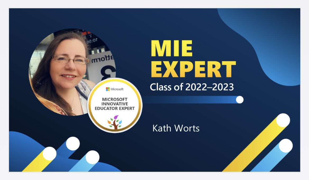 KathWorts's tweet photo. So excited to be part of the team again for 22-23! #MicrosoftEdu #MIEExpert @NewarkHillAcad https://t.co/lhYGJPrz92