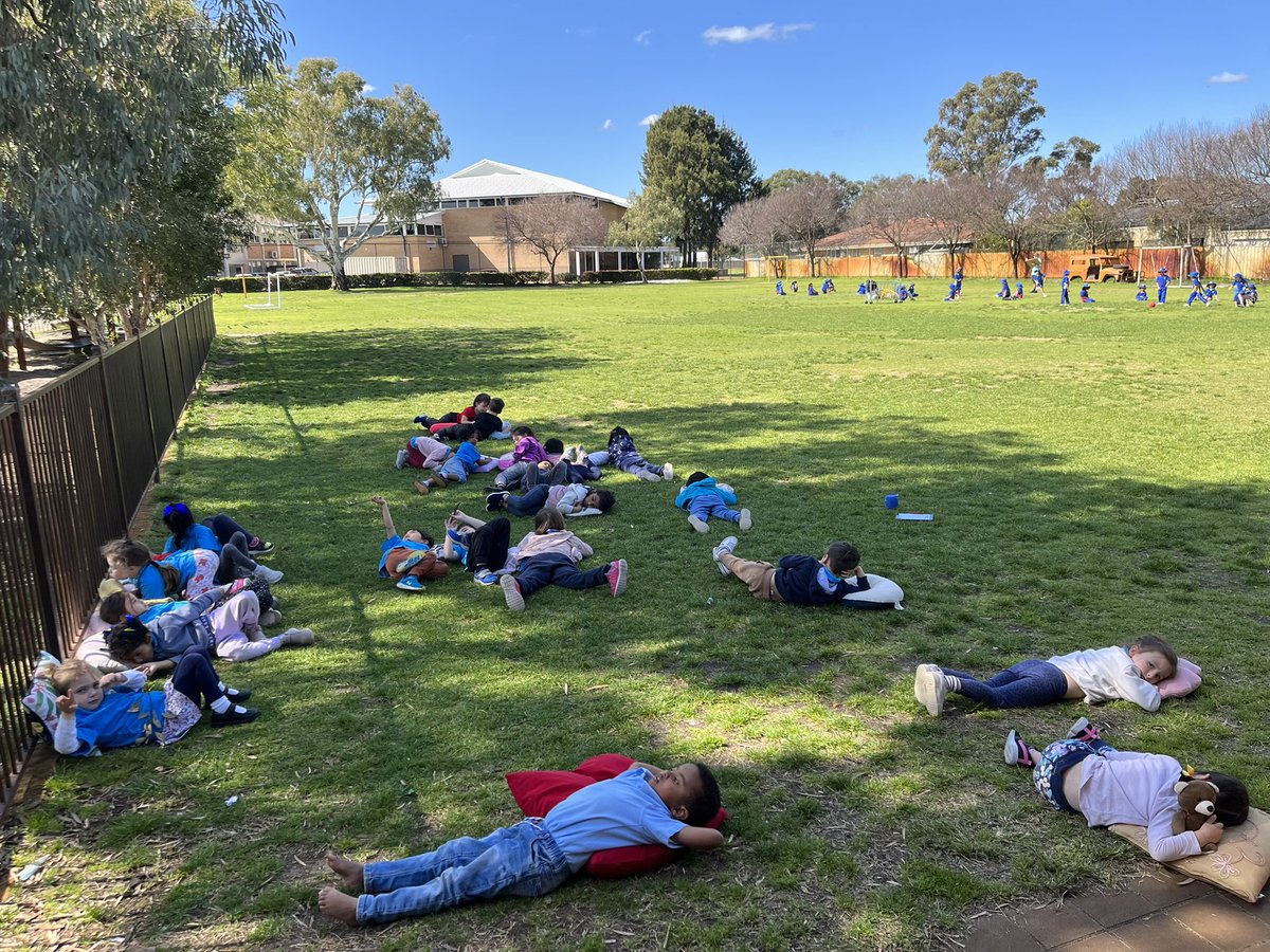 becbowen13's tweet photo. Taking advantage of the beautiful weather and resting our bodies.  Also counting the planes going over😃.@StJosephsQPWA https://t.co/tnW9nUqvVp