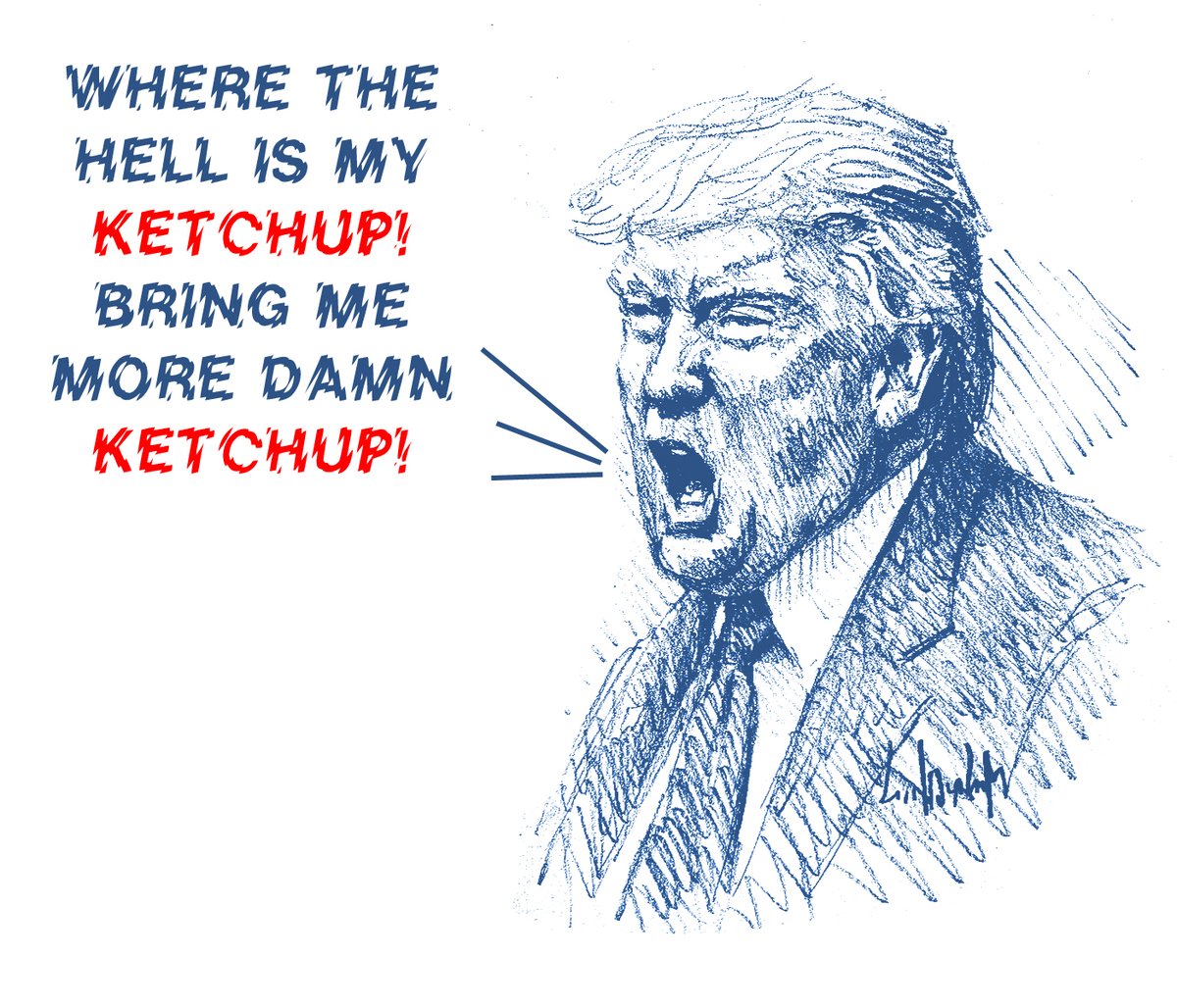 TheHausWorking's tweet photo. All I can hear in my head is #PrairieHomeCompanion’s Ketchup Advisory Board:
“Ketchup. For the good times!”
#TrumpIsGoingToJail #LockHimUpAlready https://t.co/Ag30HxJphX