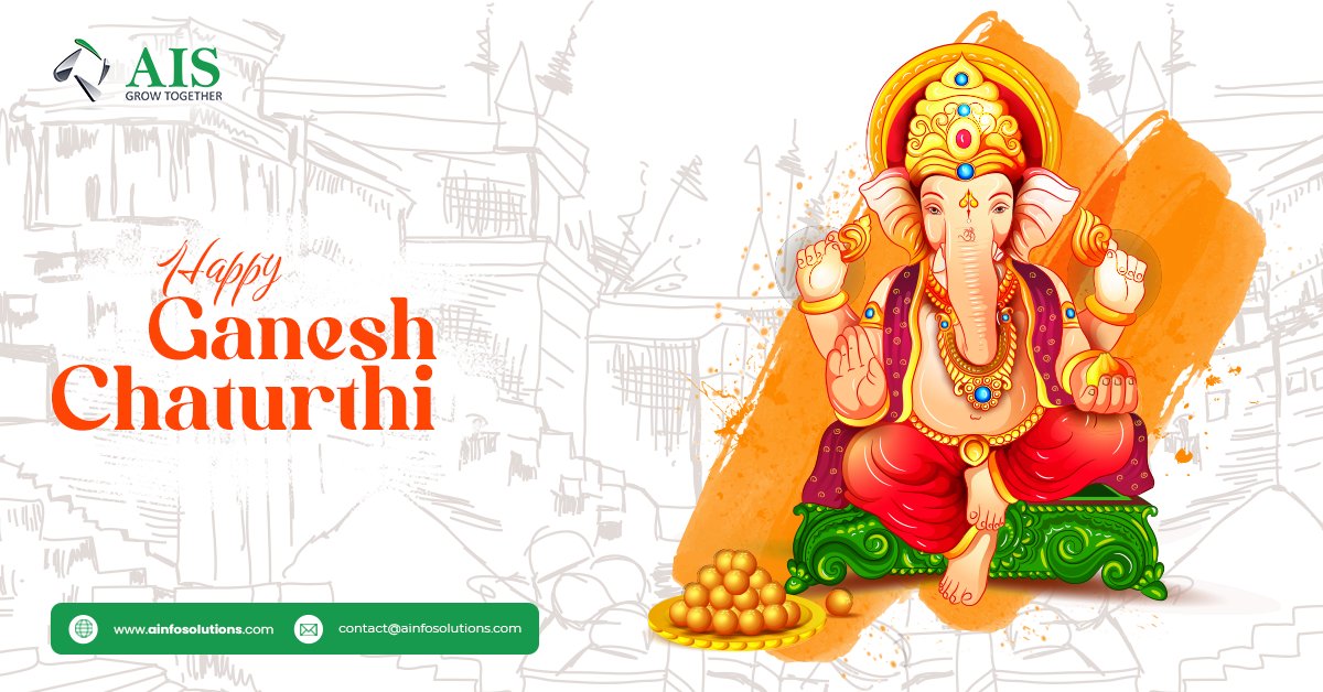AISwebsolution's tweet image. On this occasion of Ganesh Chaturthi, AIS wishes Lord Ganapati visits your home and bestows you with happiness, wisdom, good health, and prosperity!
#GaneshChaturthi2022 #GaneshChaturthi #GanapatiBappaMorya #ainfosolutions