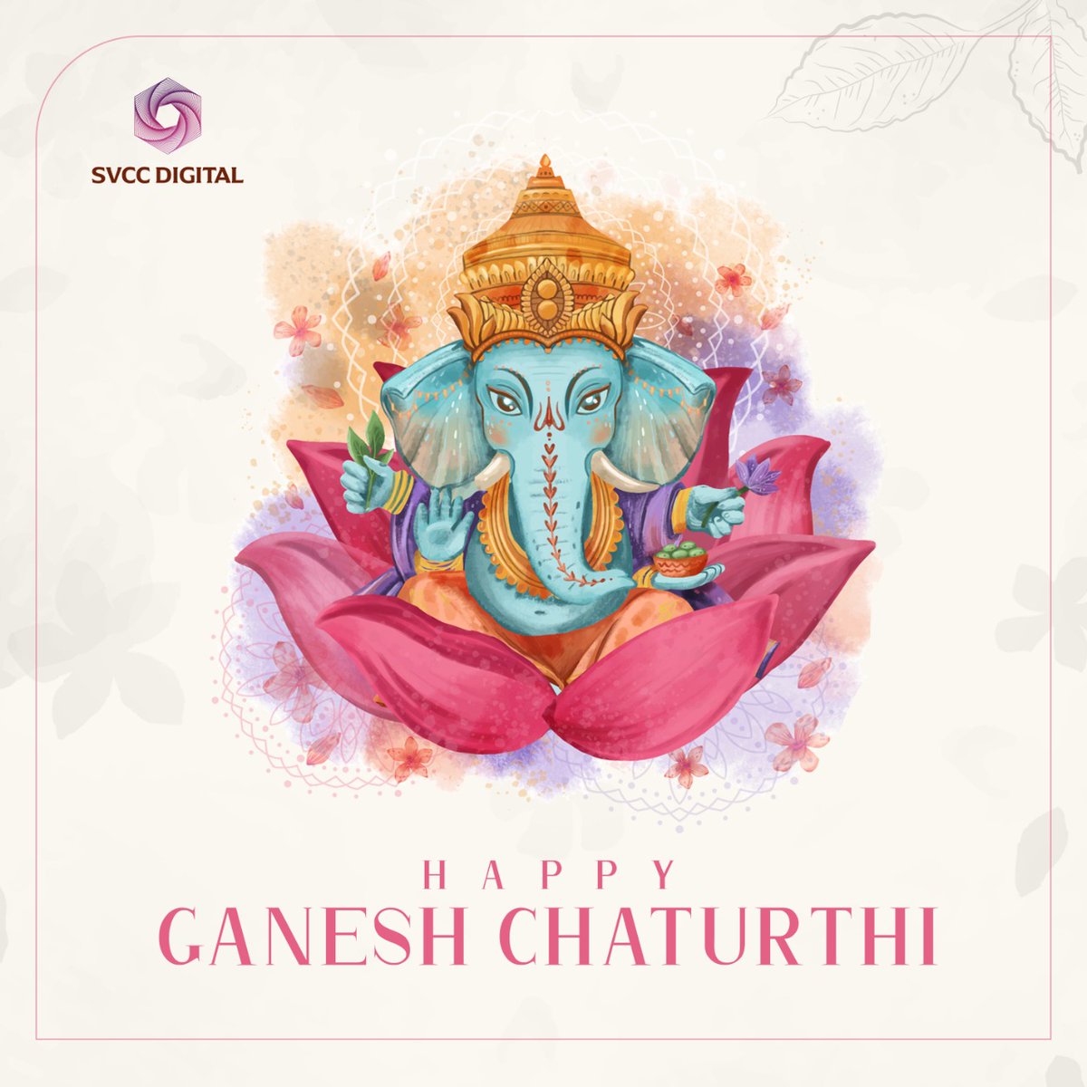 SVCCDigital's tweet photo. Wishing you and your family a #HappyGaneshChaturthi 🤗

May this festival bring a new beginning and light into your lives. https://t.co/83dkkuE1Pm