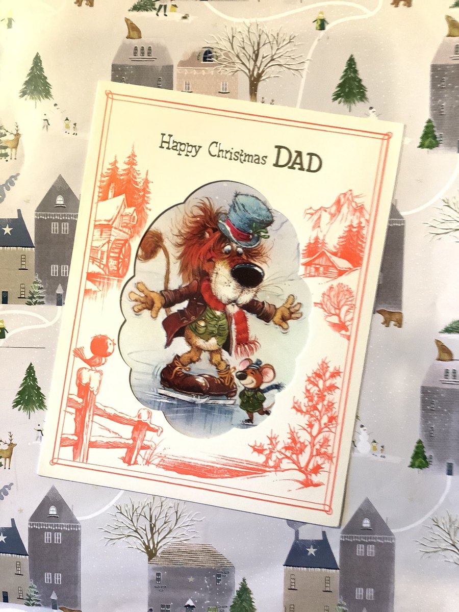 WatsonsVintage's tweet photo. I only have ONE of these ADORABLE Xmas Cards available in my #etsyshop Vintage Circa 1970s 'Happy Christmas DAD' Card By Arnold Barton #Retro Lion and Mouse Design Simple Greeting Vintage Loving Dad Card https://t.co/PkkFfgOJf9 #Rare #Vintage #1970s #DadChristmasCard #CuteCard https://t.co/CdF5i71lFF