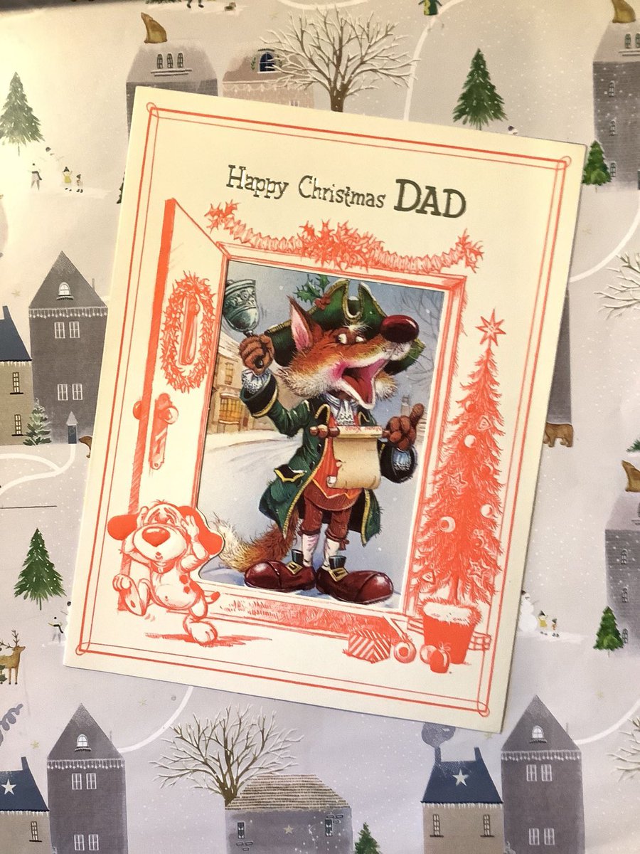 WatsonsVintage's tweet photo. NEW LISTING I only have TWO of these ADORABLE Cards available in my #etsyshop Vintage Circa 1970s 'Happy Christmas DAD' Card By Arnold Barton #Retro Fox 'Town Crier' Design #SimpleGreeting Vintage Loving Dad Card https://t.co/LmBClaABnO #Rare #Vintage #1970s #DadChristmasCard https://t.co/L19wQ9C51r