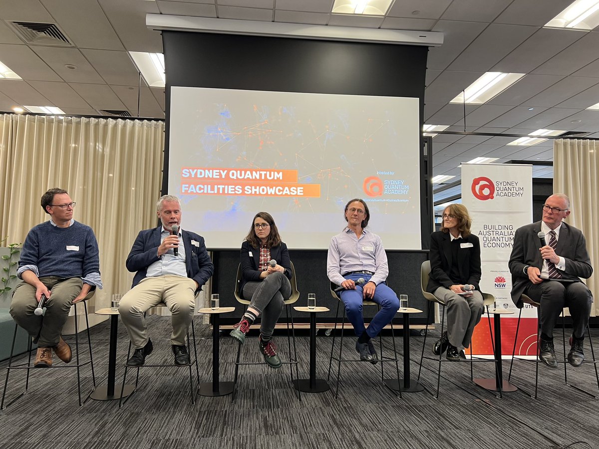 JulieCairney's tweet photo. Discussing how to build the number of STEM graduates to meet the needs of Australia’s future quantum industry. Need to bust the myth that Professor is the only career pathway. #SydneyQuantum https://t.co/1Ez1dcETzl