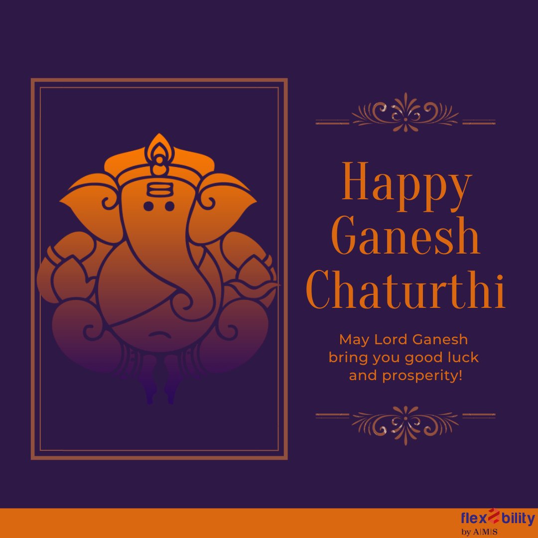 FlexAbility_RPO's tweet photo. Wishing a beautiful, colourful and cheerful Ganesh Chaturthi to everyone. May this festive occasion brings along many more smiles and many more celebrations for you 💜✨

#flexability #flexabilitybyams #GanpatiBappaMorya #GaneshChaturthi #GaneshChaturthi2022 #flextweet https://t.co/aA8to3ZIqb