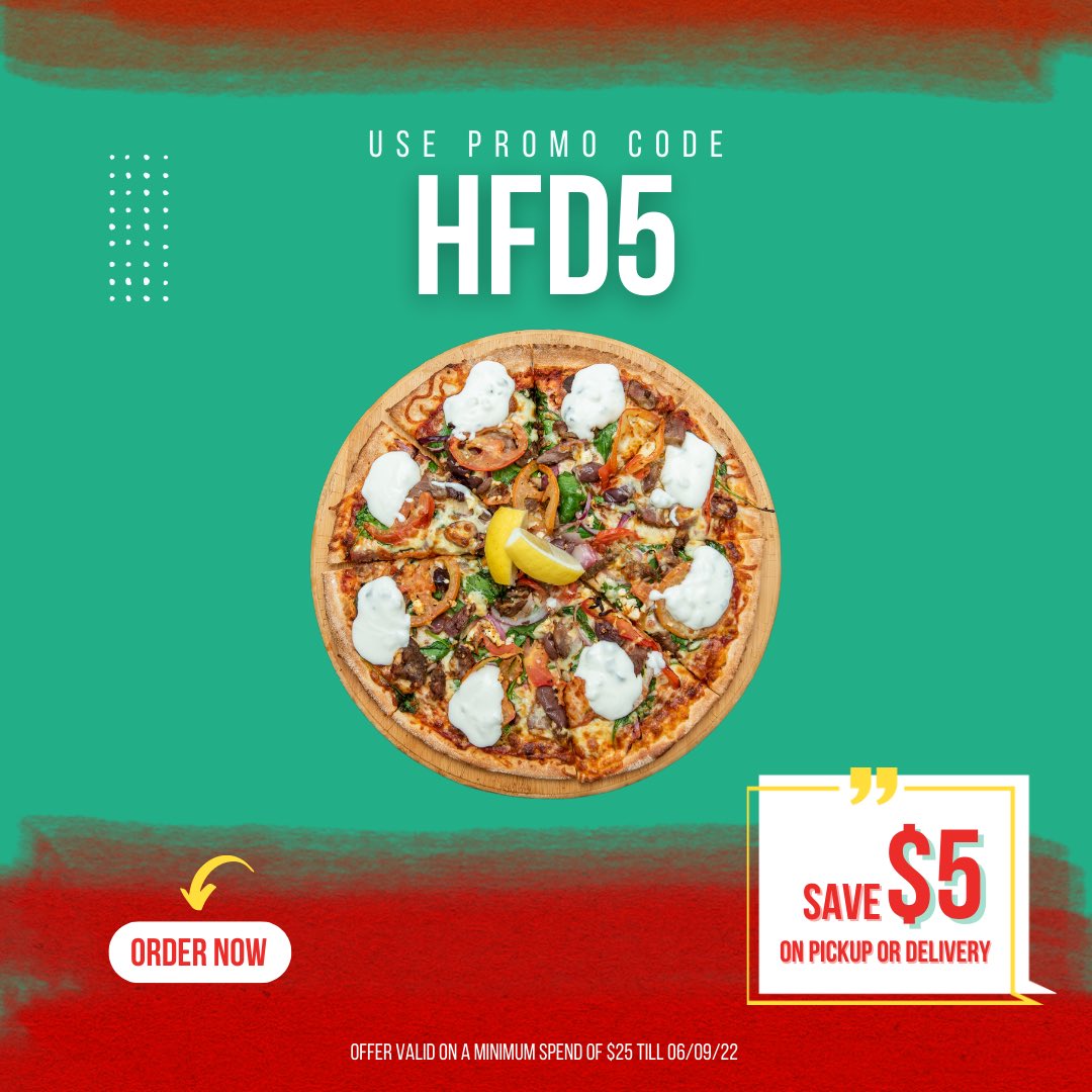 Pizzarazzipizza's tweet photo. Sorted for the week! 😜🍕 Use Promo Code HFD5 to get $5 OFF on pickup or delivery. 

T&amp;C’s apply. 

Offer valid on a minimum spend of $25 till 06/09/22. 

#hobart #hobarteats #tasmania https://t.co/Go2ycSIS0S