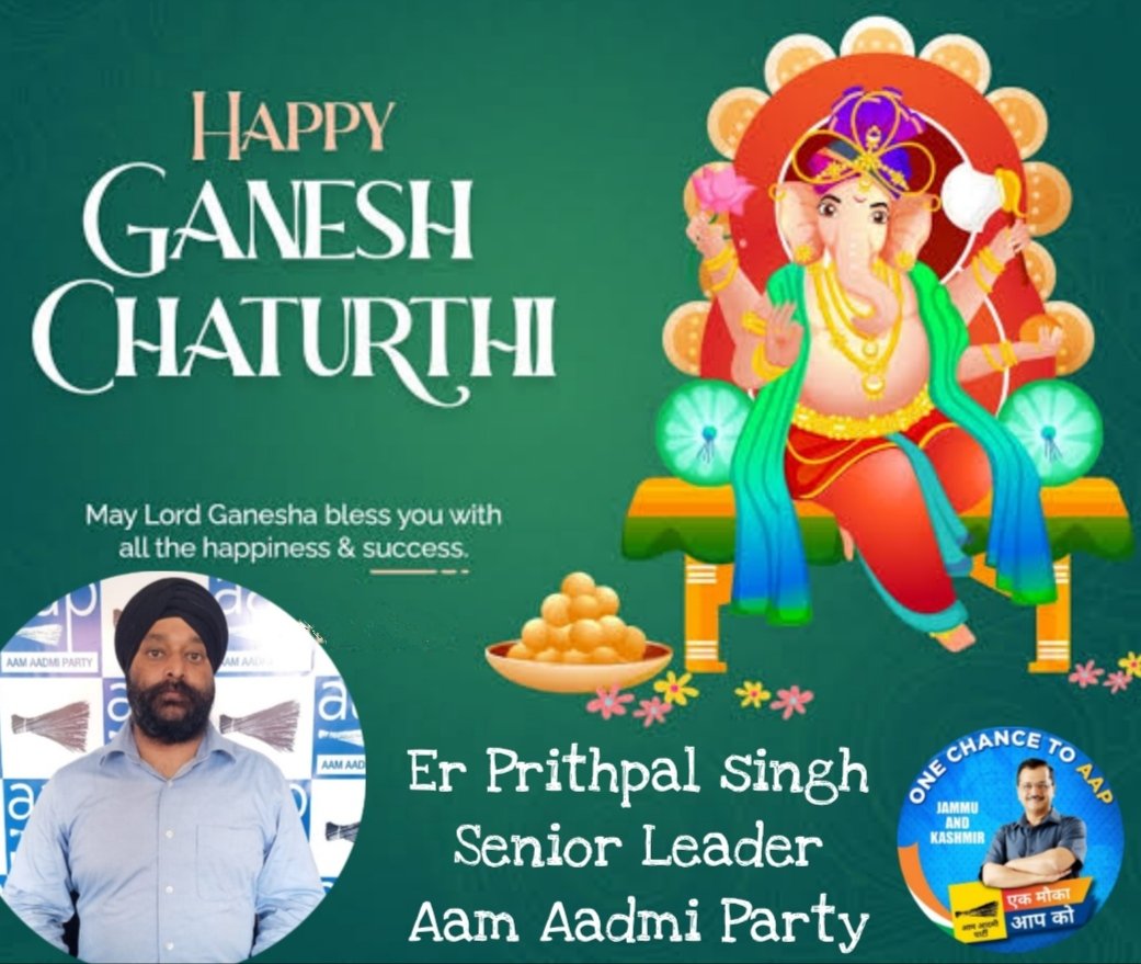 Saleem Choudhary Bjp_J&K (@saleemch_bjp) on Twitter photo Happy Ganesh Chaturthi
Er Prithpal singh senior leader <a href="/AamAadmiPartyJK/">Aam Aadmi Party J&K</a> <a href="/ArvindKejriwal/">Arvind Kejriwal</a> <a href="/msisodia/">Manish Sisodia</a> <a href="/ipathak25/">Durgesh Pathak</a> <a href="/AamAadmiParty/">AAP</a> <a href="/AapSkt_official/">Aam Aadmi Party Surankote Official</a> Happy Ganesh Chaturthi
Er Prithpal singh senior leader <a href="/AamAadmiPartyJK/">Aam Aadmi Party J&K</a> <a href="/ArvindKejriwal/">Arvind Kejriwal</a> <a href="/msisodia/">Manish Sisodia</a> <a href="/ipathak25/">Durgesh Pathak</a> <a href="/AamAadmiParty/">AAP</a> <a href="/AapSkt_official/">Aam Aadmi Party Surankote Official</a>