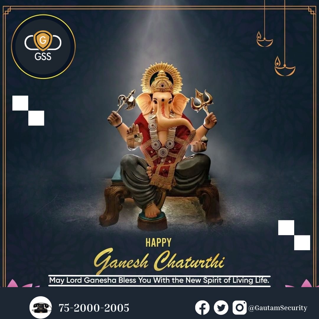 GautamSecurity's tweet photo. प्रथम पूज्य देव विघ्नहर्ता श्री गणेश जी के महापर्व "गणेश चतुर्थी" की सभी भक्तो को हार्दिक शुभकामनाएं।

#GaneshChaturthi2022 #ganeshchathurthi #festival #ganeshfestival #ganpatibappamorya #indianfestival #LordGanesh #GanapathiBappaMoriya   #GaneshChaturthi #GanpatiBappaMorya https://t.co/PHe6pVyAJz