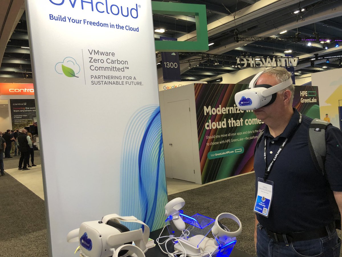 Day 2 <a href="/VMwareExplore/">VMware Explore</a> with <a href="/OVHcloud_CA/">OVHcloud Canada</a> &amp; <a href="/OVHcloud_US/">OVHcloud US</a> That’s a wrap! See you tomorrow for some more #datacenter #VR visits , popcorn , temporary tattoos and lousy of great conversations! Booth 1405 #oneteam #cloud