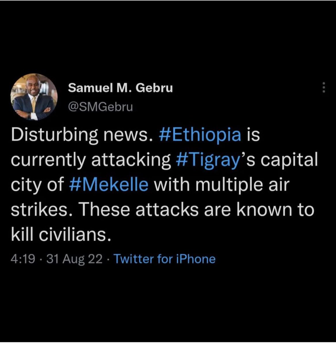 AGebereusus's tweet photo. #TigrayGenocide #TigrayUnderAttackAgain https://t.co/OLO5dXzslR