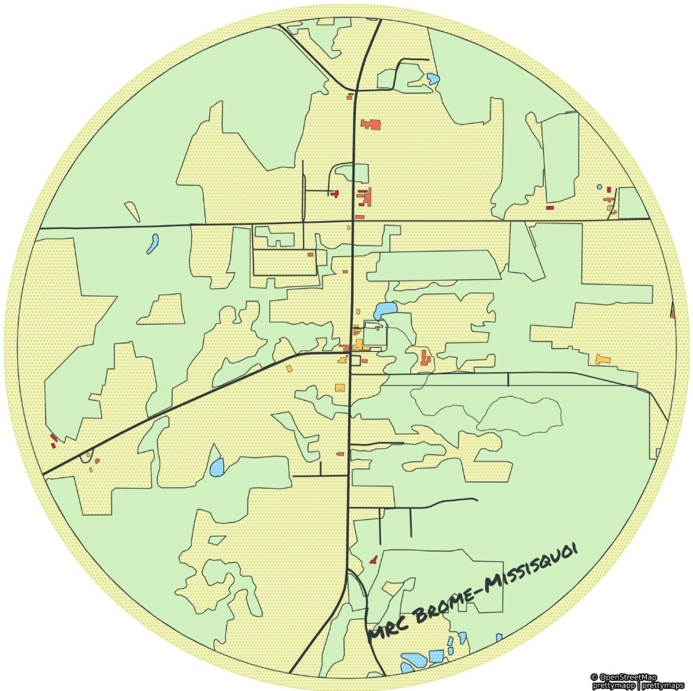 #prettymaps <a href="/regionbm/">Brome-Missisquoi</a> #OpenStreetMap #gis
