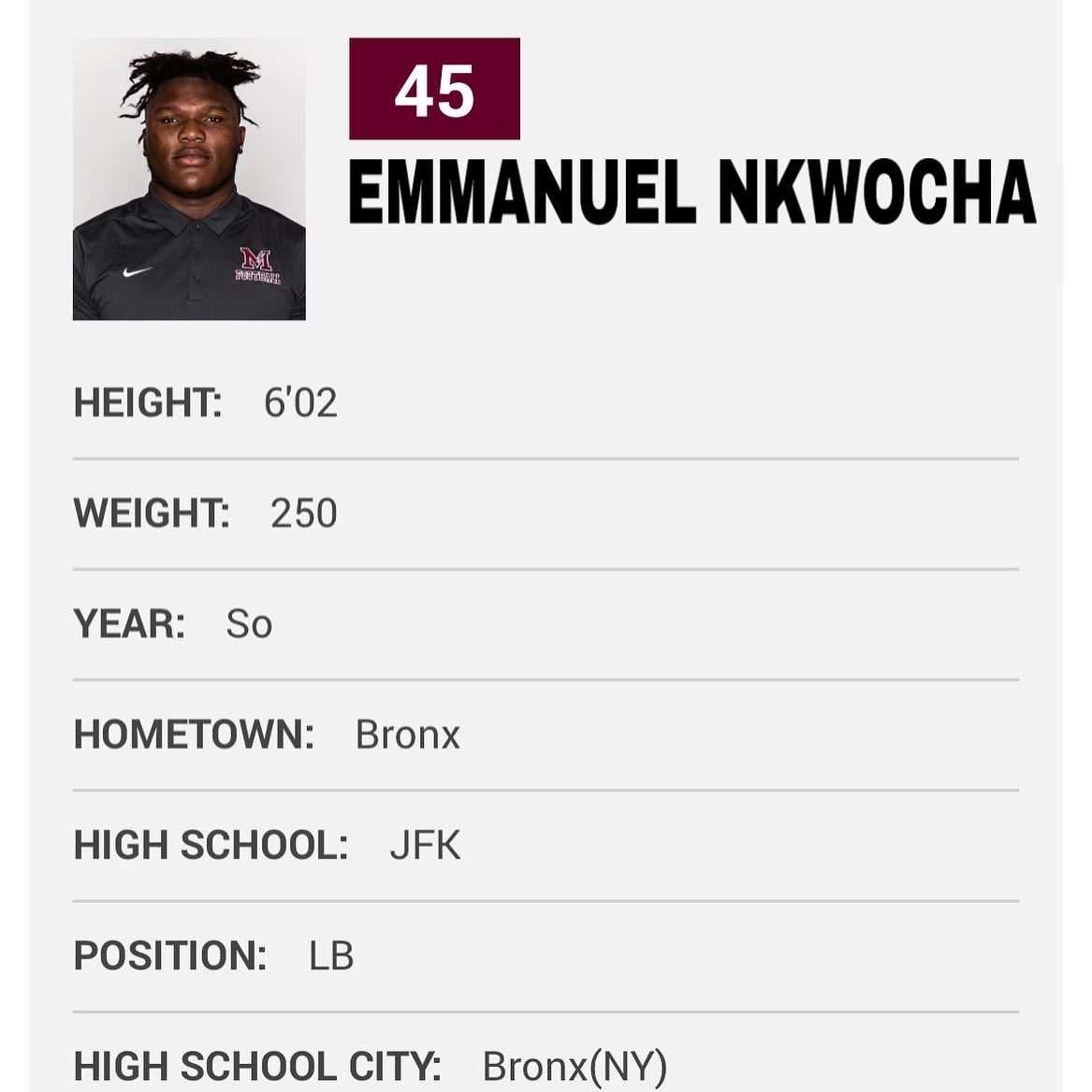 kennedyknights_'s tweet photo. Check out some of our boys college football roster profiles. 🔴⚪️My how time flies 💪🏾💪🏾
.
.
.
#WeAreKennedy #KennedyFootball #KnightsToCollege #BronxFootball #BronxExcellence #CollegeFootball https://t.co/7ckgc4rvWH