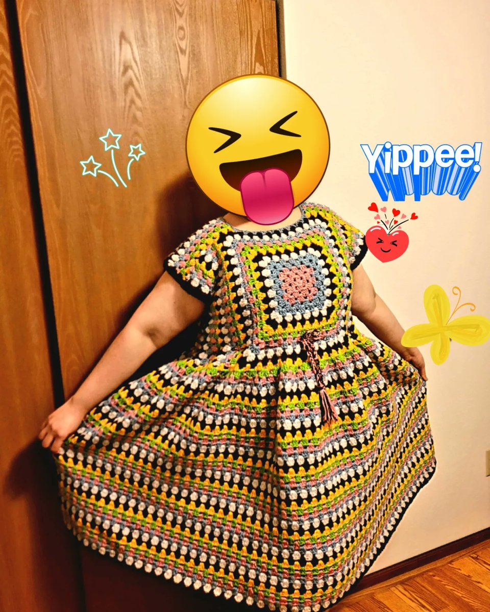 percolatortator's tweet photo. #crochetfinishes #finishedobject  #grannysquare #crochetgarment #crochet #crocheter #钩针 #钩针编织 https://t.co/kFrOaBk9fZ