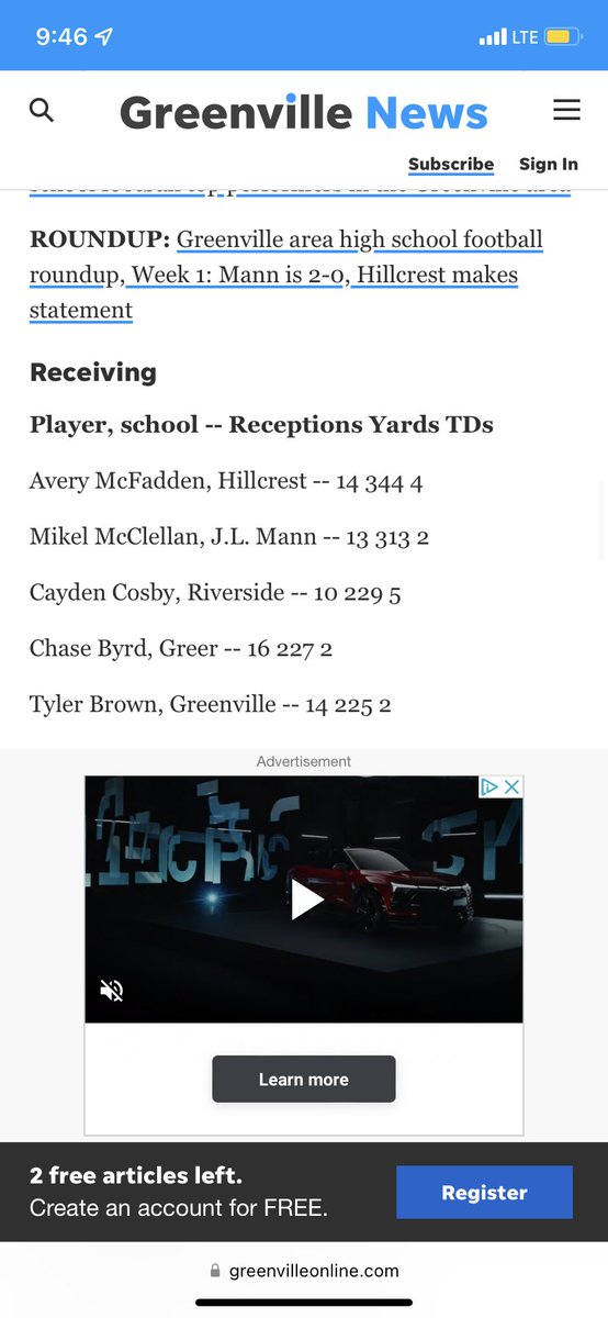 Blessed to be Number 2 in the Upstate for receiving yards!! AGTG @CoachDuncanNGU <a href="/HighSchoolBlitz/">High School Blitz</a> <a href="/BYU_CoachJustin/">Coach Justin Anderson</a> <a href="/coachjstepp/">Coach Justin Stepp</a> <a href="/ShaedonMeadors/">Coach Meadors</a> <a href="/CoachOdom_Aaron/">Aaron Odom</a> <a href="/CoachZohn/">Zohn Burden</a> <a href="/CoachColtonKorn/">Colton Korn</a> <a href="/CoachTyGreen/">Ty Greenwood</a> <a href="/CoachWatson_48/">Scoot Watson</a> <a href="/Waltjr2222/">Upper Echelon Sports & Perfomance</a>