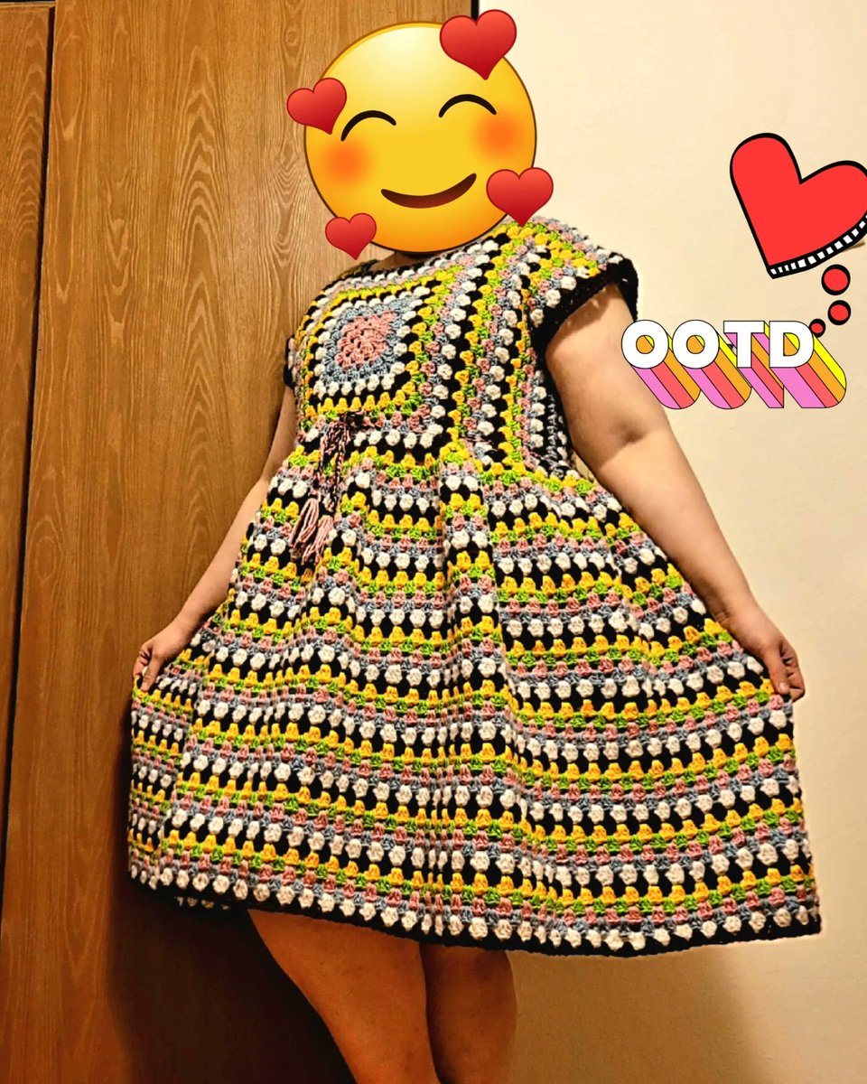 percolatortator's tweet photo. #crochetfinishes #finishedobject  #grannysquare #crochetgarment #crochet #crocheter #钩针 #钩针编织 https://t.co/kFrOaBk9fZ