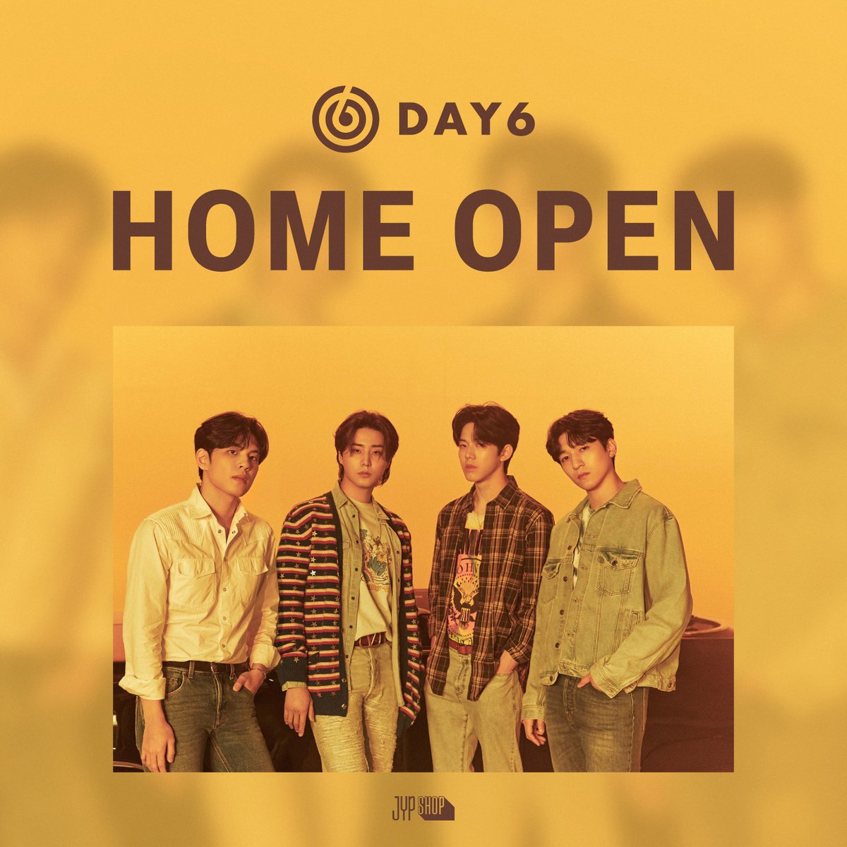 🎊DAY6 HOME OPEN🎊 

드디어 데이식스 페이지 오픈!
이제 JYP SHOP에서 
데이식스를 만나보실 수 있습니다! 

DAY6 HOME OPEN !
Check out at JYP SHOP now! 

✅ m.thejypshop.com/day6.html ✅

#DAY6 #데이식스 #JYPSHOP