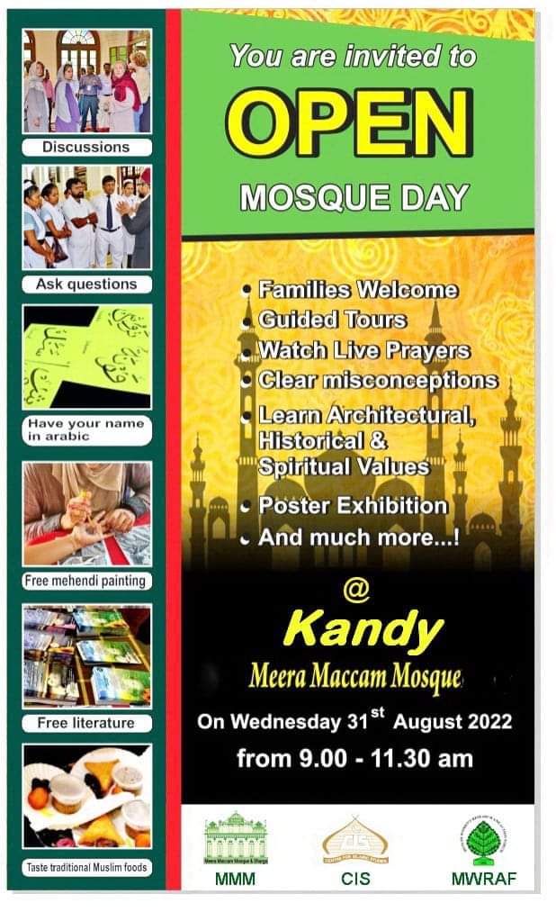 Vidiyallk's tweet photo. #OpenMosqueDay will be held in Kandy Meera Maccam Mosque today (31) from 9 - 11 am #lka #SriLanka https://t.co/XdgQyPN1UP