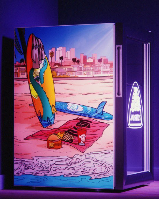 DegenToonz's tweet photo. Art &amp; Meme Contest 🎉

We have partnered up with @Jarritos to give away this Custom Mini Fridge to one lucky TOON!

Yes, it will include your favorite Jarritos flavor as well.

Contest Details are Below! https://t.co/bw1lshq4jU