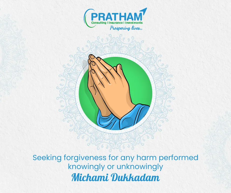 prathamservices's tweet photo. Today on a special day, we with our folded hands seek forgiveness for our actions or words which have intentionally or unintentionally hurt the ones around us.

#insurance #insurancebuying #consulting #trustworthy #offlineinsurance #lifeinsurance #health #healthcare https://t.co/WLkOnbxlK8
