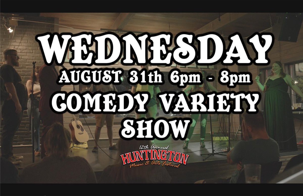 BlackSheepWV's tweet photo. Tomorrow Night! Join us at @PullmanSquare for a riotous night of sketch comedy, drag queens and fresh stand-up comedy from a who’s who from the @HuntingtonComic scene as the @HMAFestival  Week gets unhinged! #livecomedy #laughlocal #HumpDayVibes https://t.co/hD6JzmYwof