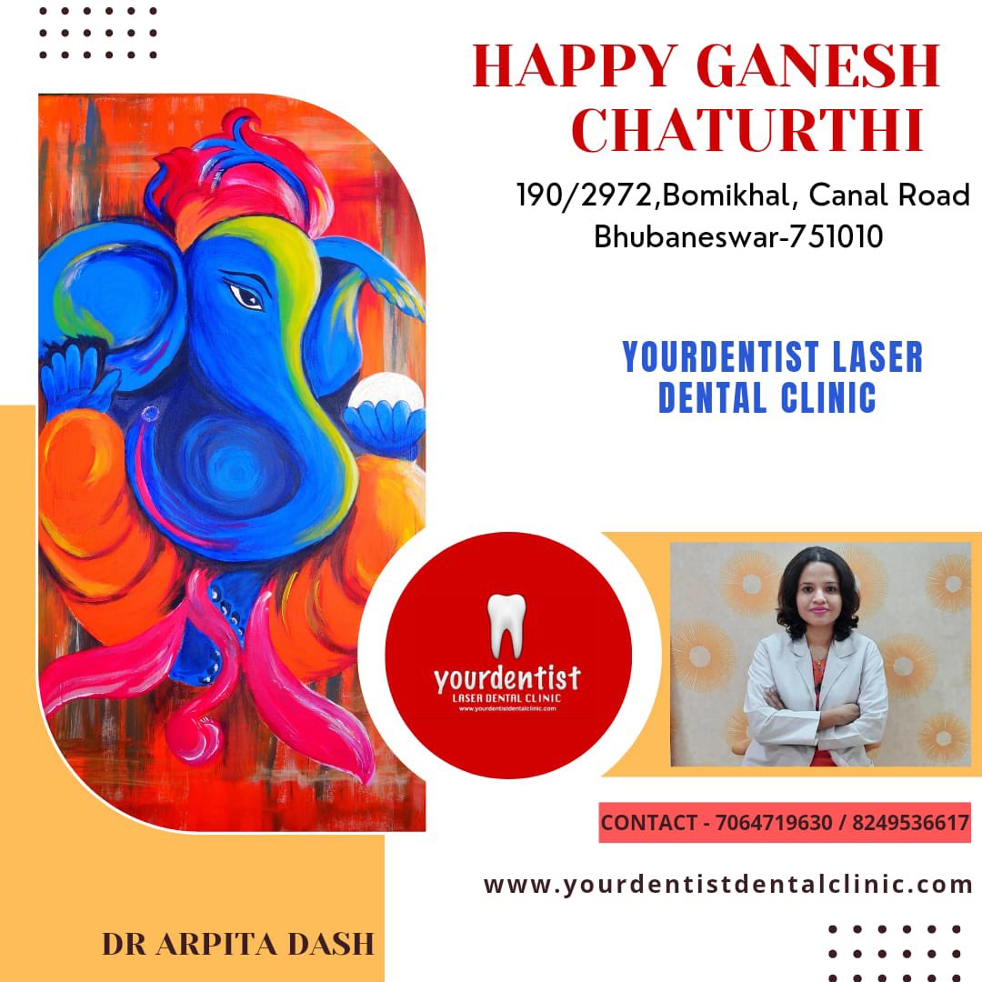 yourdentistpro's tweet photo. yourdentist Dental Clinic wishes you  A Very Happy Ganesh Chaturthi! #yourdentistpro #drarpitadash #GaneshChaturthi2022 #Ganeshotsav2022 #Ganesh #GaneshaChaturthi #GaneshFestival #GanapatiBappaMorya #vinayakachaturthi #VinayagarChathurthi #Bhubaneswar #bomikhal #dentalcare https://t.co/DPXRFQIG9q