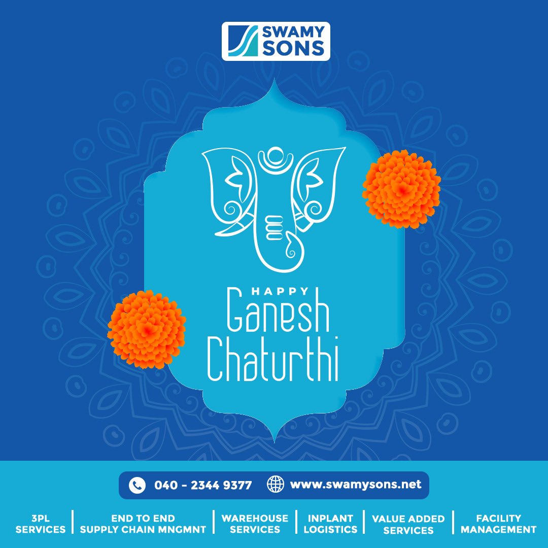 swamy_Agencies's tweet photo. May Lord Ganpati give you all the joys and happiness of lifeโฆ
Siddhivinayak ki Jaiโฆ
Happy Vinayaka Chaturthi!
#happyvinayakachavithi #happyganeshchaturthi #vinayakachavithi #swamysons #warehouse #logisitcs #3plserviceprovider #roadfreight #panindia #warehousesolution https://t.co/rGKrrs5gT2