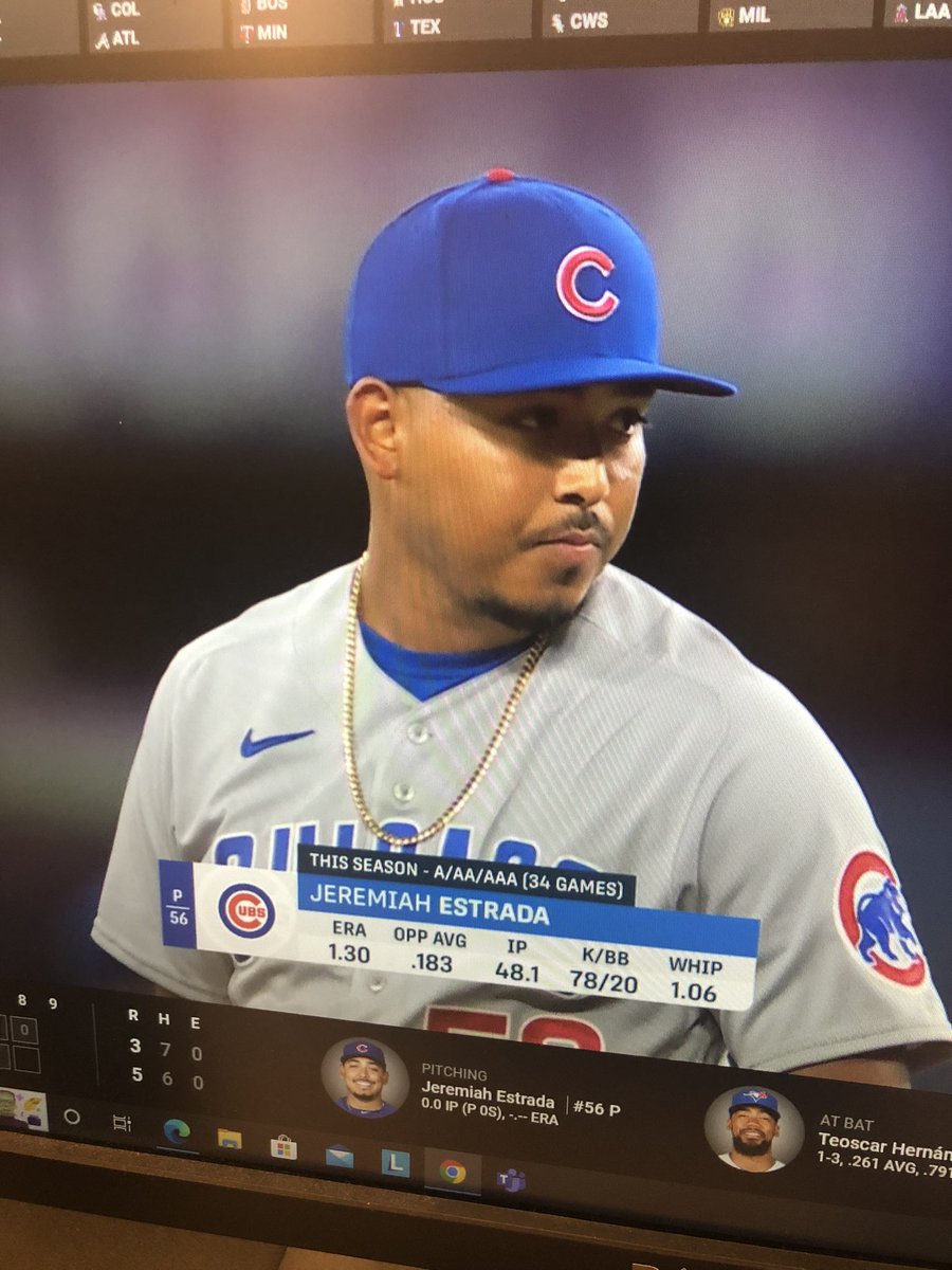 Major League debut for <a href="/Jeremiah13Estra/">Jeremiah Estrada</a> We’re all cheering for the former Palm Desert High School standout <a href="/Cubs/">Chicago Cubs</a>