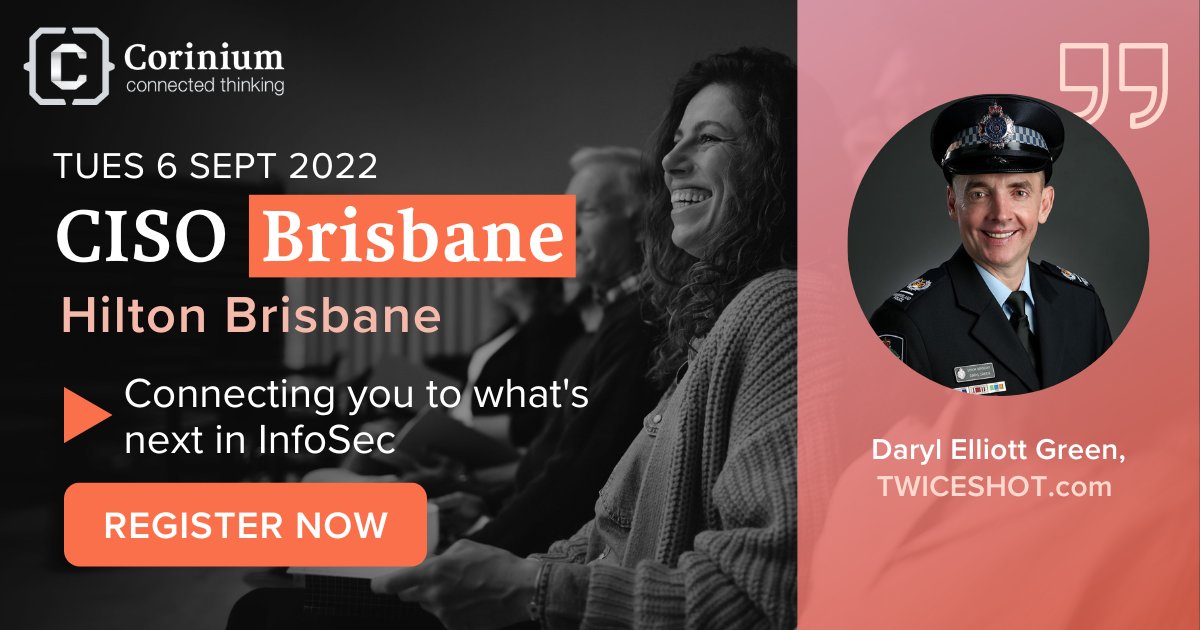 TwiceShot's tweet photo. CISCO Conference 6/9/22 Hilton Hotel Brisbane. Delivering inspiring keynote. Register https://t.co/tGQ2xEw9BT Face daunting challenge, be smart, ask for help! Daryl Elliott Green https://t.co/GeVgsvAwUx #CISOBrisbane #infosec #inspiring #motivation #resilience #keynote #speaker https://t.co/JwpvHiGVUg