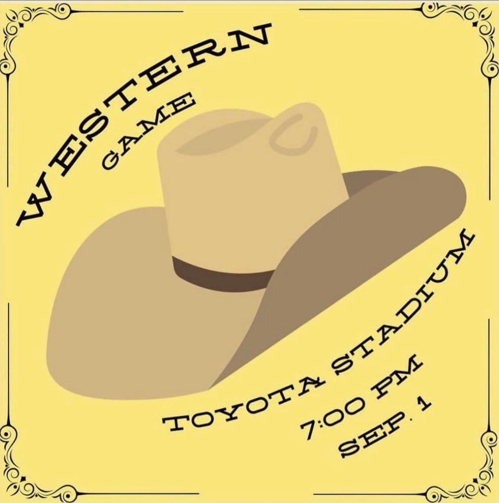 Howdy, y’all! We’re looking forward to seeing your WESTERN wear this Thursday! Come find us in the hallway Thursday AM for a HOWDY sticker to get in on the spirit day fun! @2018Memorial <a href="/MHSWarriorStuCo/">Memorial Student Council</a> <a href="/mhscheernation/">Frisco Memorial Cheer</a> <a href="/FriscoMemo_FB/">Frisco Memorial Football</a>