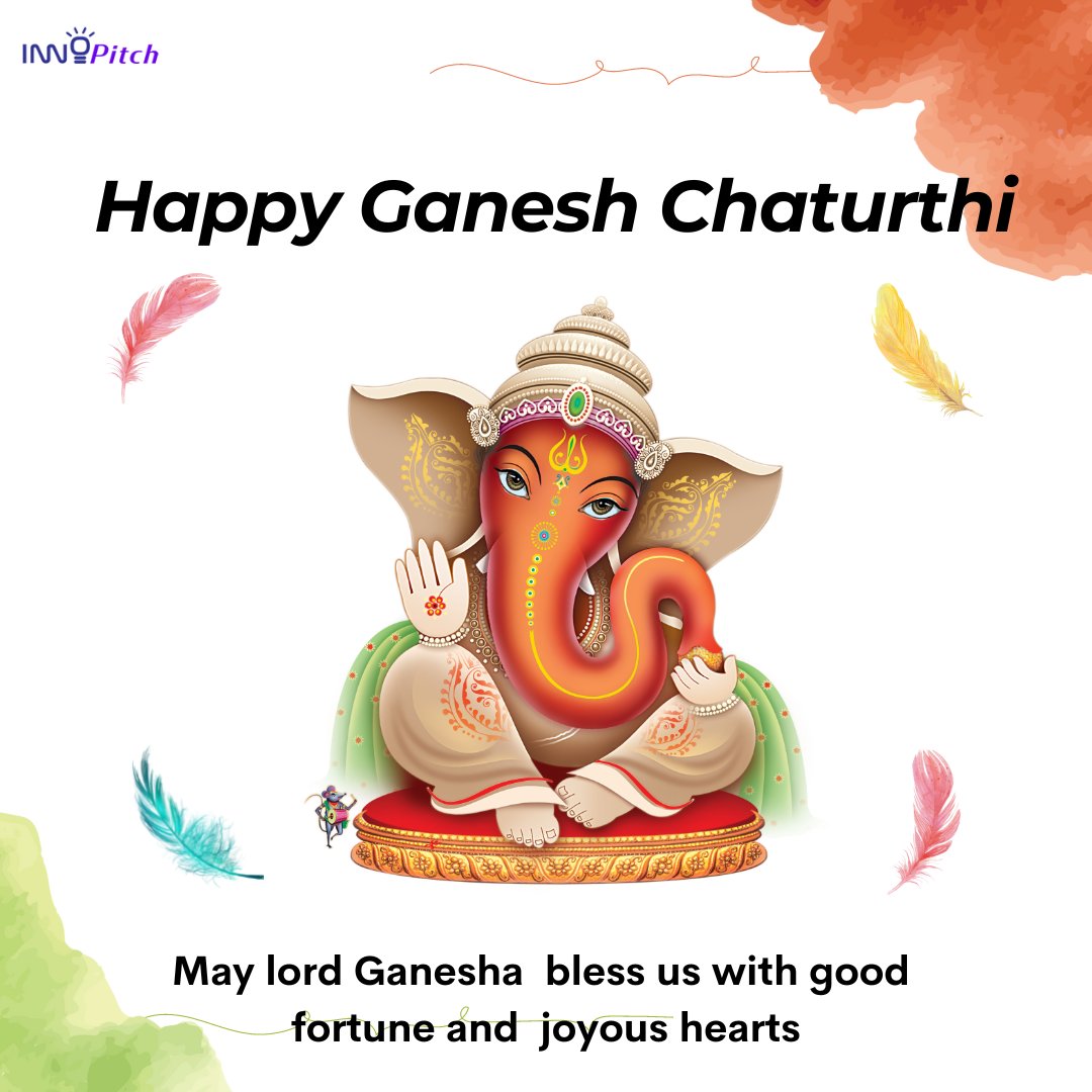 Innopitch1's tweet photo. InnoPitch Wishes you a Happy Ganesh Chaturthi.

#GaneshChaturthi2022 #GaneshaChaturthi #GanpatiBappaMorya https://t.co/CHnAsQTBaC
