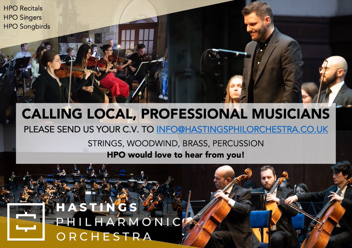 HastingsPhil's tweet photo. Thank you to all those who have been in touch with us recently! 📬

It's not too late to send us your C.V. to info@hastingsphilorchestra.co.uk. We're looking for local, professional players who are interested in performing with #HPO!

#HPOSeventhSeason
https://t.co/GO2S4R4DhM https://t.co/bb5P9BrGCI