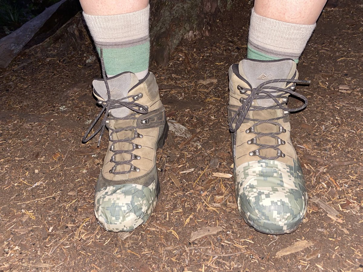 Oof. Massive <a href="/Montrail/">Columbia Montrail</a> boot failure on my pack trip last weekend. Both boots did the same thing. Saved by #ducttape!