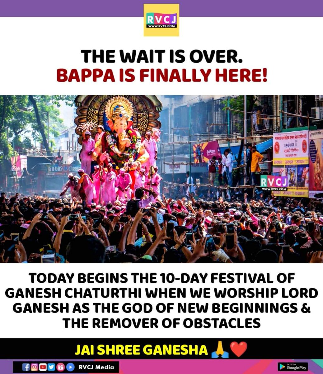 RVCJ_FB's tweet photo. Happy Ganesh Chaturthi!🙏🏻 https://t.co/QpG4ShQWmY