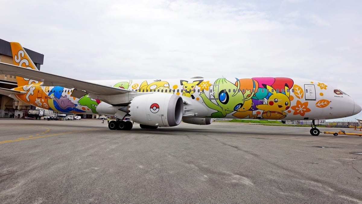 ChannelNewsAsia's tweet photo. Take flight with Pikachu and friends on the new Pokemon-themed Scoot plane https://t.co/4aDzNrtBHL https://t.co/gUT0YOi8Pi